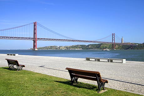 Lisbon view of the bridge photo